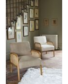 Sillón Firmin blanco roto/natural - 61,5x71,5x79 cm