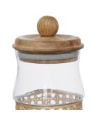 Natuurlijke glazen pot - 10x19 cm