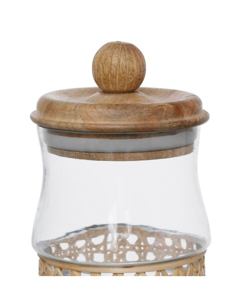 Natuurlijke glazen pot - 10x19 cm