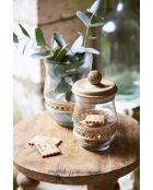 Natuurlijke glazen pot - 10x19 cm