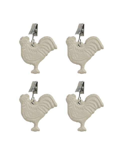 4 gebroken witte tafelkleedgewichten voor de achtertuin