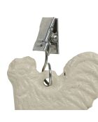 4 Poids de Nappe basse-cour blanc cassé