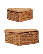 2 Corbeilles coeur avec couvercle fantine naturelles