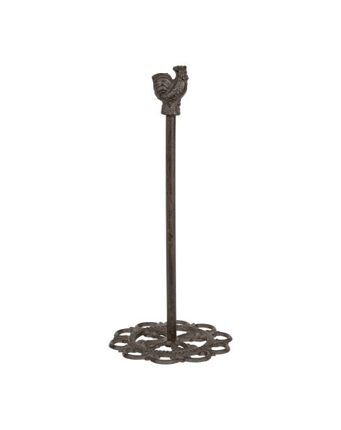 Bruine landelijke papieren handdoekhouder - 15,5x35,5 cm