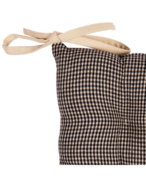 Beige landelijke stoelkussen - 40x40 cm