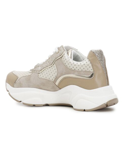 Beige/witte sneakers van Biana