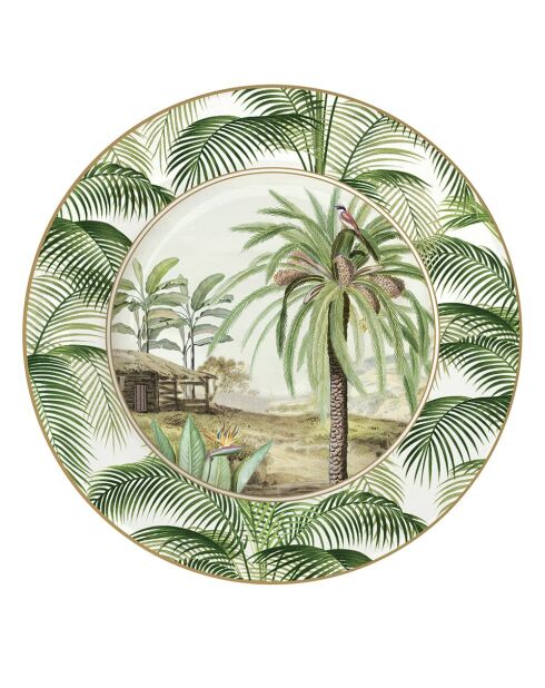 Set van 6 CEYLON groene aperitief-/dessertborden - D.19 cm