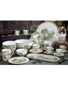 Set van 6 CEYLON groene aperitief-/dessertborden - D.19 cm