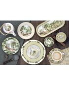 Set van 6 CEYLON groene aperitief-/dessertborden - D.19 cm