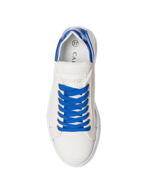 Sneakers en Cuir Ona blanc/bleu