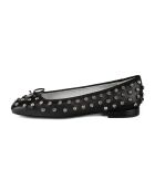 Black Ocean Blues leren ballerines