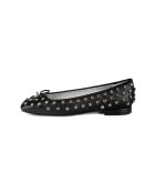 Black Ocean Blues leren ballerines