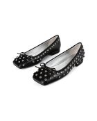 Black Ocean Blues leren ballerines