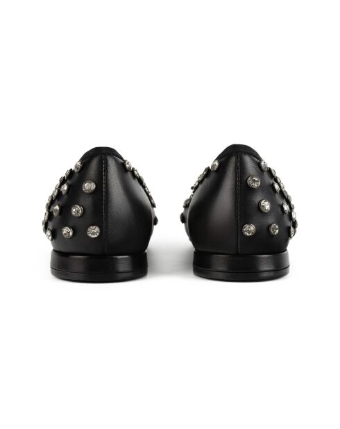 Black Ocean Blues leren ballerines