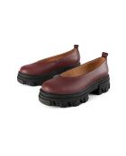 Balleriness en cuir Straight Up bourgognes