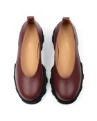 Balleriness en cuir Straight Up bourgognes