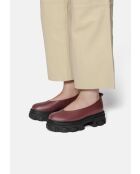 Balleriness en cuir Straight Up bourgognes