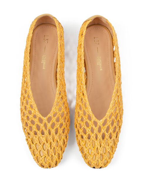 Balleriness en cuir Gotta Tell You jaunes