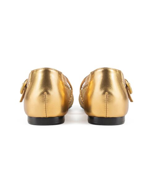 Spend My Day gouden leren ballerines