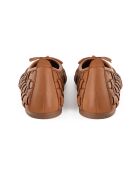 Hypnotiserende bruine leren ballerina's