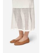 Hypnotiserende bruine leren ballerina's