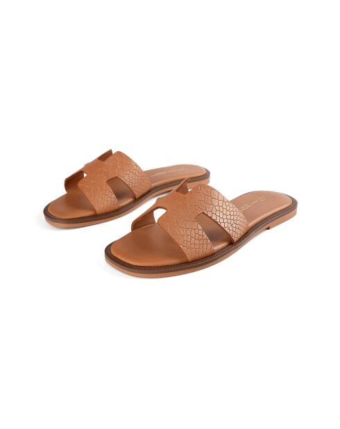 Braune Lederpantoletten von Melt To The Ocean