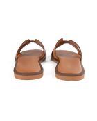 Braune Lederpantoletten von Melt To The Ocean