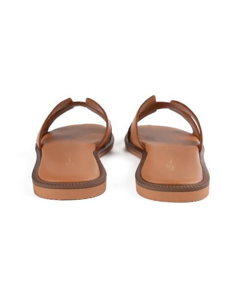 Braune Lederpantoletten von Melt To The Ocean