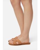 Braune Lederpantoletten von Melt To The Ocean