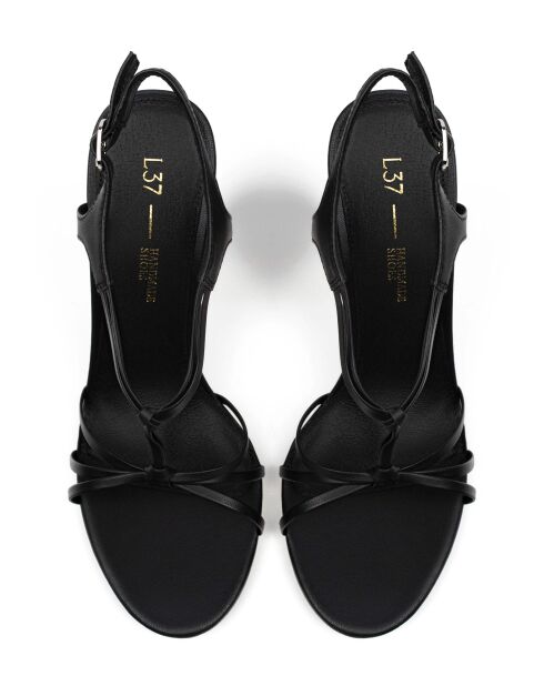 Sandali Moonlight Glow in pelle nera