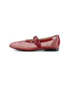 Spend My Day Ballerinas aus rotem Lackleder/Mesh