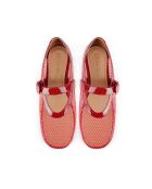 Spend My Day Ballerinas aus rotem Lackleder/Mesh