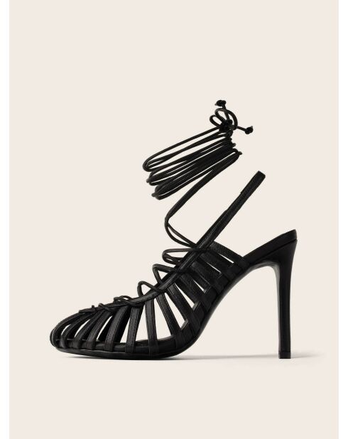 Dumps Gigi in pelle nera - tacco 11cm