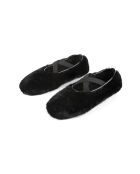 Ballerine Lotus nere in pelle