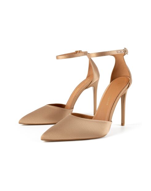 Come Away With Me Pumps aus goldfarbenem Satin