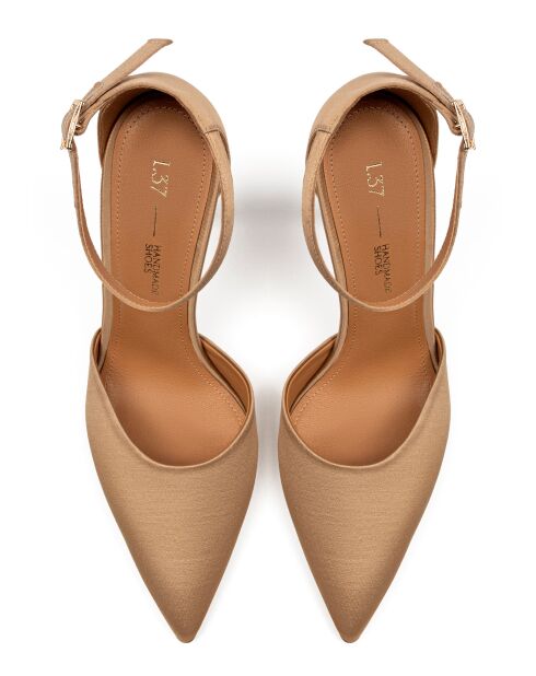 Come Away With Me Pumps aus goldfarbenem Satin