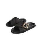 Zwarte leren muiltjes van Twisted Paradise