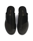 Mules Tropicana in pelle nera