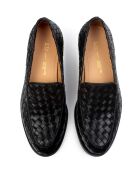 Night Fever Mokassins aus schwarzem Leder