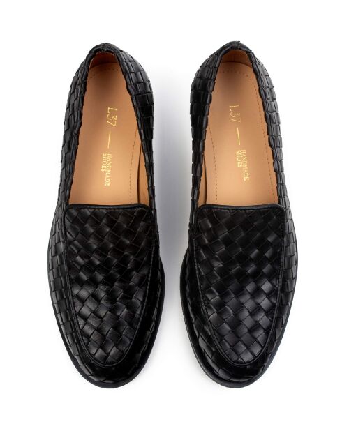 Mocassini Night Fever in pelle nera