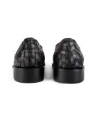 Night Fever Mokassins aus schwarzem Leder