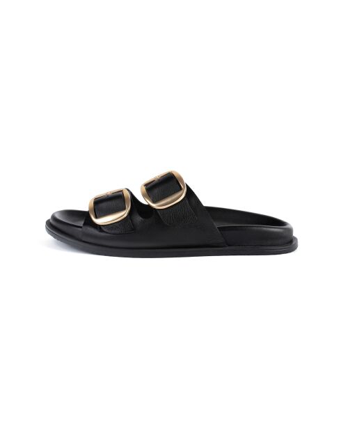 Mules de piel negros Summer Soothe