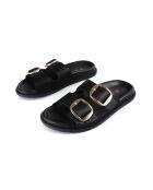 Mules de piel negros Summer Soothe