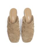 Mules de gamuza beige Sunset Serenity