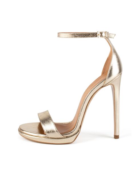 Sandali in pelle lucida dorata