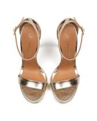 Sandali in pelle lucida dorata