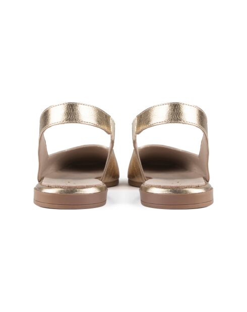 Westcoast gouden leren ballerina's