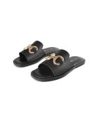 End Of An Era zwarte leren muiltjes