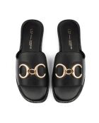 End Of An Era zwarte leren muiltjes