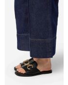 End Of An Era zwarte leren muiltjes